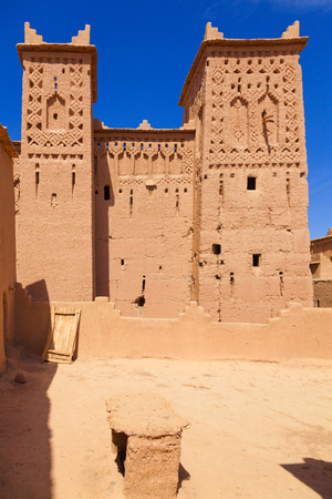 Amridil (orAmerhidil) kasbah in Skoura palm grove, Morocco. Traditional adobe architecture built in17 Centuryのeditorial素材