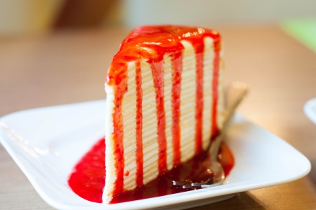 crepe cake at Secret garden Bangkokの写真素材