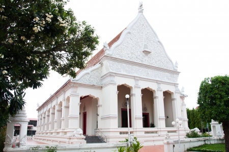 Wat Su Puttanaram, Ubonratchathani, Thailand on white backgroundの写真素材