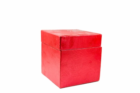 Red box isolate on white backgroundの写真素材