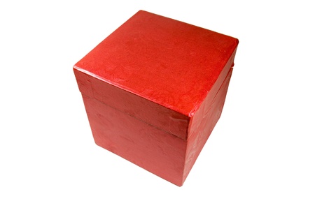 Red box isolate on white backgroundの写真素材