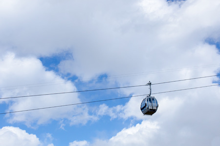 Cable Car in summer  of  Switzerland with blue sky backgroundの写真素材