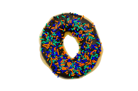 Donut isolated on white backgroundの写真素材