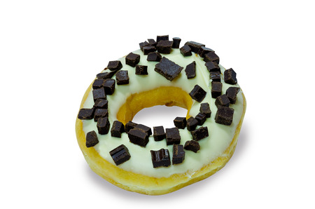 Donut isolated on white backgroundの写真素材