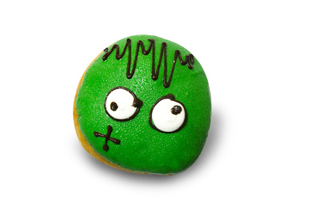 Donut isolated on white backgroundの写真素材