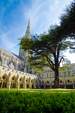 Magna Carta Chapter House With Green Park In Spring Season, Salisbury, England 

の写真素材
