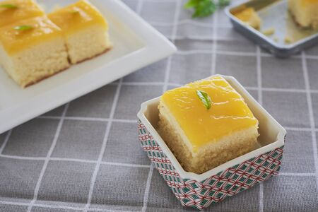 Piece Of Orange Butter Cake.の写真素材