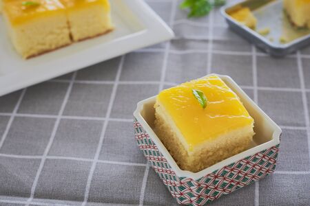 Piece Of Orange Butter Cake.の写真素材