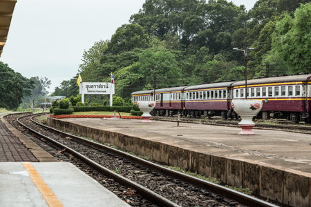 UBON RATCHATHANI, THAILAND - 5 MAY 2020 : Ubon Ratchathani Train Station Closed In During Covid19 Period. No Train And Shop Service On May 5, 2020 In Ubon Ratchathani, THAILANDのeditorial素材