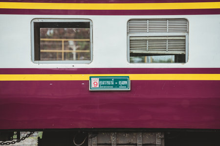 UBON RATCHATHANI, THAILAND - 5 MAY 2020 : Train Bogie Of Ubon Ratchathani Train Station During Covid19 Period. No Train And Shop Service On May 5, 2020 In Ubon Ratchathani, THAILANDのeditorial素材