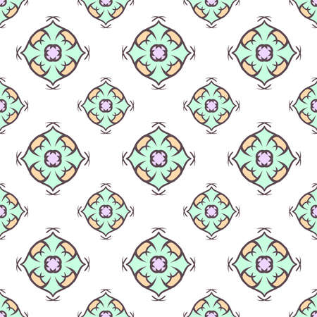 hand-drawn multicolor repeat pattern on transparent background, repeat pattern for textile, wallpaper, wrapper, packaging, and all other seamless printing jobs, pattern added to the swatch panel.のイラスト素材