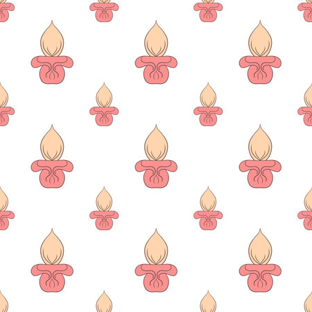 fabric pattern - hand-drawn repeat pattern illustrated on transparent background, beautiful repeat pattern for fabric, textile, web background, clothes packaging, and others.のイラスト素材