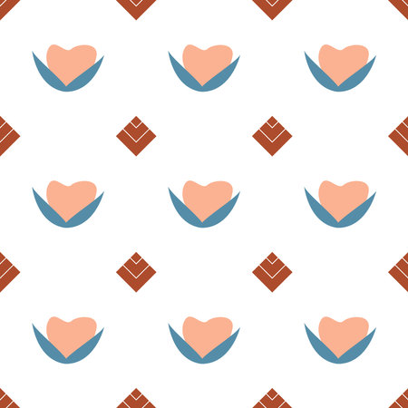 fabric pattern - hand-drawn repeat pattern illustrated on transparent background, beautiful repeat pattern for fabric, textile, web background, clothes packaging, and others.のイラスト素材