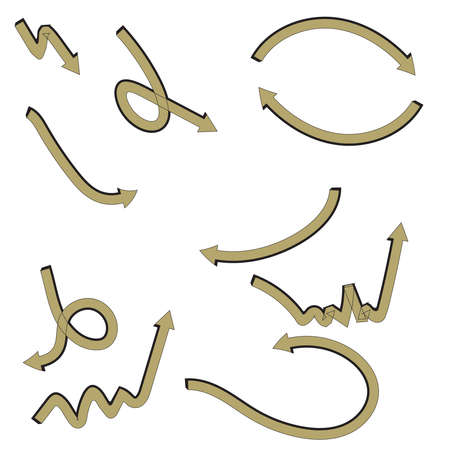 Arrows vector graphic elementのイラスト素材