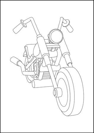 Kids Coloring Pages - Car and other vehicle fun and cool coloring pages.  car and other vechicle outline sketch for kids.のイラスト素材