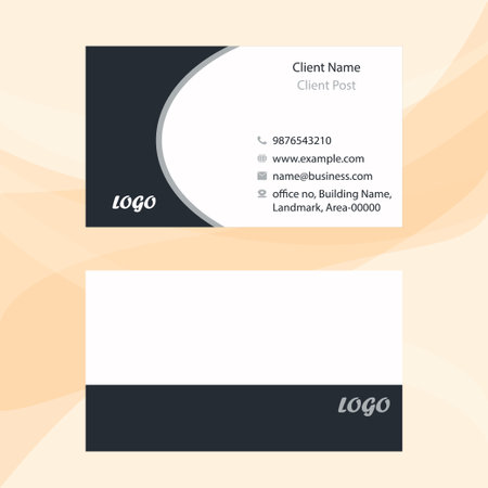 two side business card, fully editable modern flat style business cardのイラスト素材