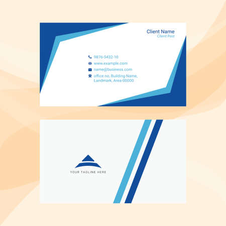 two side business card, fully editable modern flat style business cardのイラスト素材