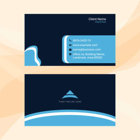 two side business card, fully editable modern flat style business cardのイラスト素材