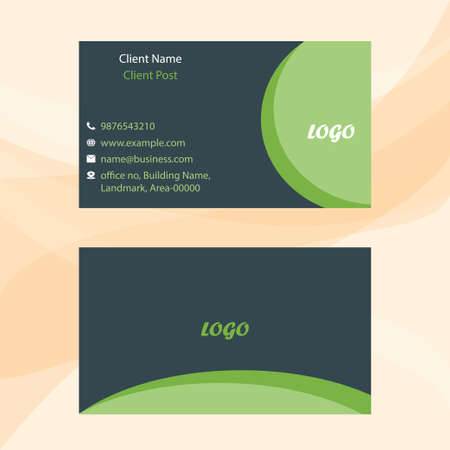 two side business card, fully editable modern flat style business cardのイラスト素材