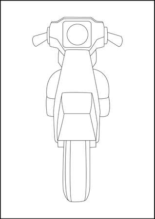 Kids Coloring Pages - Car and other vehicle fun and cool coloring pages.  car and other vechicle outline sketch for kids.のイラスト素材