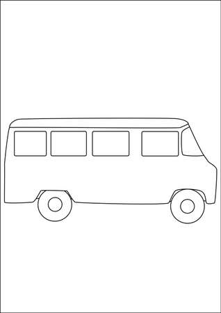 Kids Coloring Pages - Car and other vehicle fun and cool coloring pages.  car and other vechicle outline sketch for kids.のイラスト素材