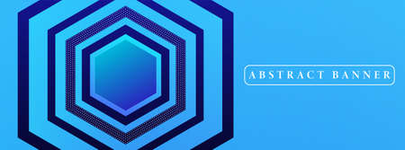 wide abstract banner created with simple geometric shapesのイラスト素材