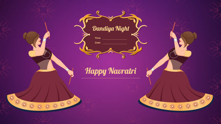 Dandiya vector banner, Happy Navratri.の写真素材