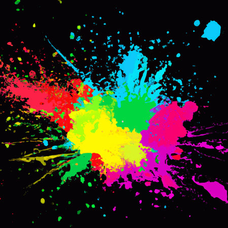 abstract color splash and explosion vector illustration. color splash background for Holi Festivalのイラスト素材