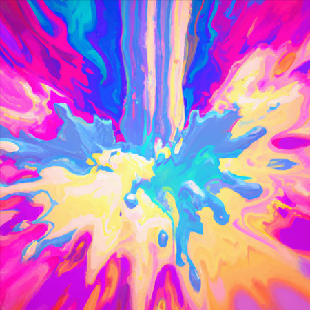 abstract color splash and explosion vector illustration. color splash background for Holi Festivalのイラスト素材