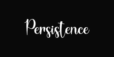 Persistence - Quote on black backgroundの写真素材