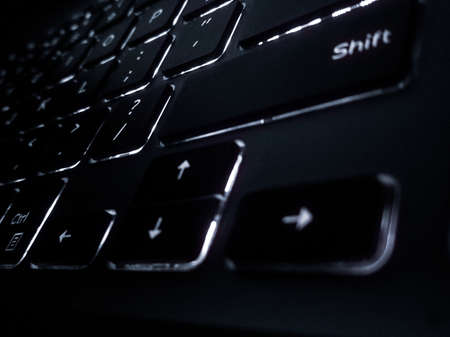 Keypad in the darkの写真素材