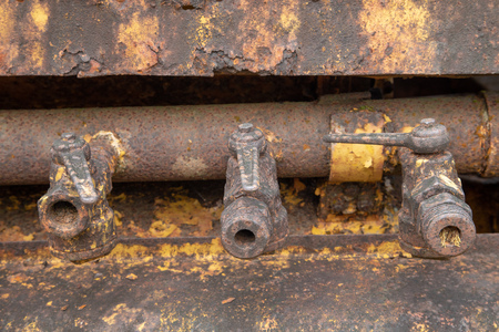 oil valves machine in old mine pilok thailand
