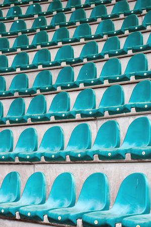 Stadium seats in rowsの写真素材