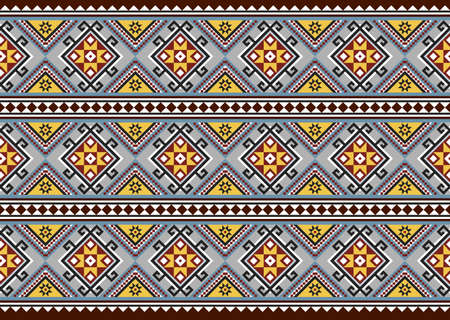 geometric ethnic pattern design for background or wallpaper.のイラスト素材