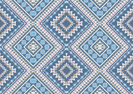 Geometric ethnic pattern design for background or wallpaper.のイラスト素材