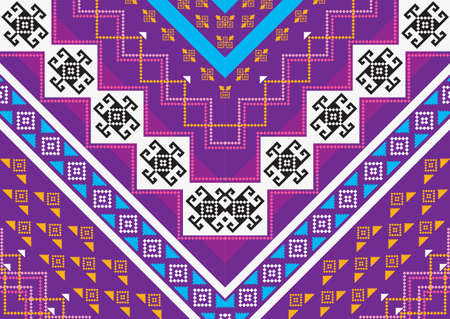 Geometric ethnic pattern seamless design for background or wallpaper.のイラスト素材