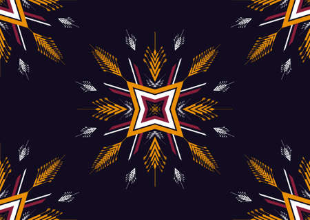 Ethnic Geometric pattern. design for background and wallpaper, clothing pattern, and wrapping.のイラスト素材
