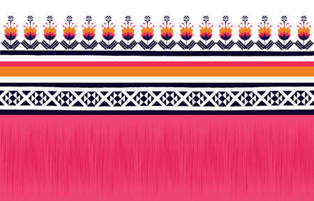 Geometric ethnic pattern seamless flower color oriental. seamless pattern. Design for fabric,...
