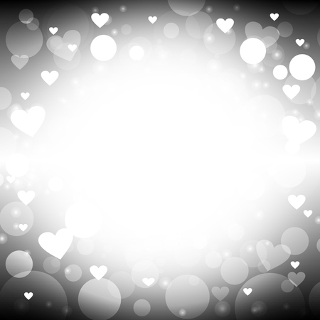 heart shape vector abstract black background - design Ideas for dark loveのイラスト素材