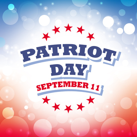 usa patriot day september 11 card vectorのイラスト素材