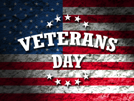 veterans day card american flag grunge backgroundの写真素材