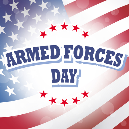 armed forces day banner with american flag backgroundの写真素材