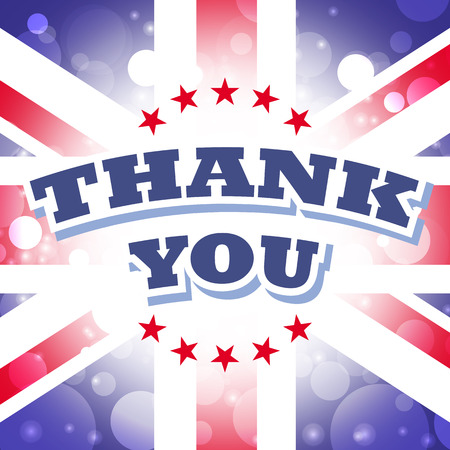 thank you greeting card for uk remembrance day with abstract flag backgroundの写真素材
