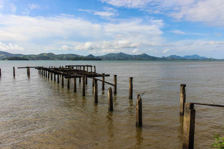 Bridge decay sea の写真素材
