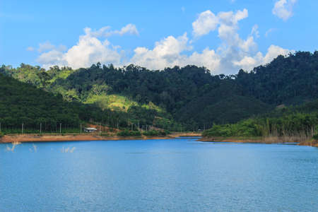Reservoir of the valley in the summer の写真素材