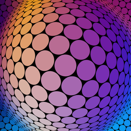 Abstract Light Colorful Dots Circle Geometric 3D Shape Seamless Pattern Graphic Wallpaper...