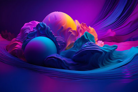 3d illustration of abstract geometric composition,digital artwork for creative graphic designの素材