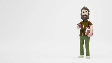 3D Man Casual Freelancerの写真素材