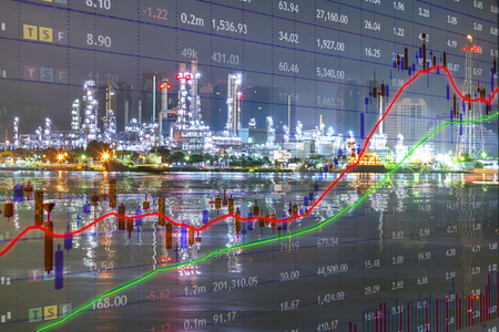Oil is a major energy fuel of the world, oil refineries are working continuously and long, to push the economy. Stock graphs are growing.The result of investing in the primary market.のeditorial素材