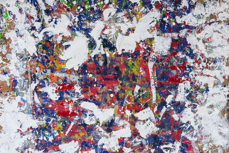 Colorful backdrop background. Abstract Expressionism, Compared with the art of creation. The sloppy color of the work for a long time.の写真素材